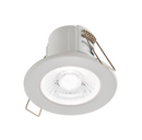 Saxby 73786 ShieldECO 500 Fire rated, IP65, Dimmable 5W Cool White Downlight -  Matt white Finish