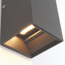 Saxby 79196 Glover CCT (Colour Changing) Outdoor/Indoor Angled Wall Light w/ Integrated LED in Matt Black