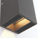 Saxby 79196 Glover CCT (Colour Changing) Outdoor/Indoor Angled Wall Light w/ Integrated LED in Matt Black