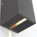 Saxby 79196 Glover CCT (Colour Changing) Outdoor/Indoor Angled Wall Light w/ Integrated LED in Matt Black