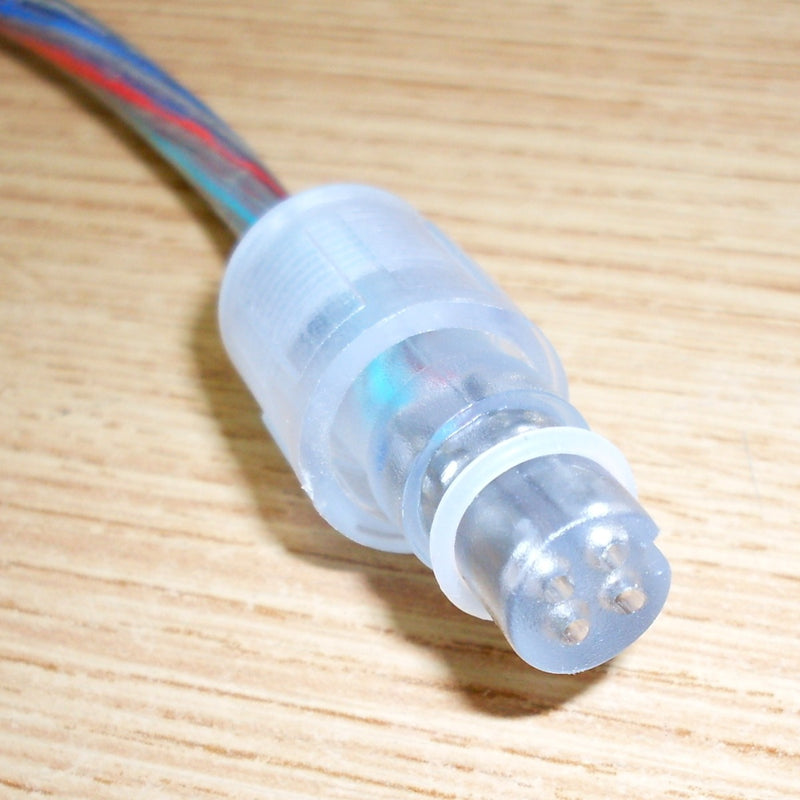 Waterproof Connector for LED Strip Light (4 Pin to DC Power Lead (Type-7-RGB))