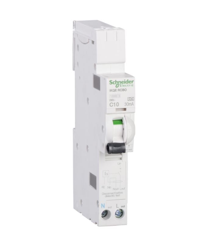 Schneider Electric SEE110C03 10A, C Curve RCBO for LoadCentre KQ Distribution Board