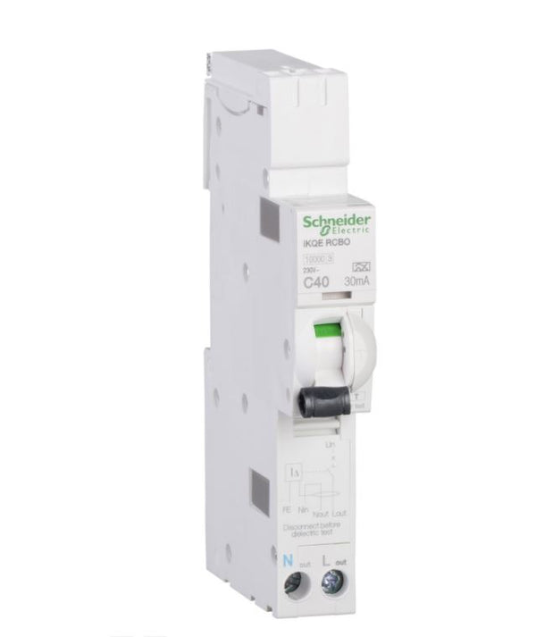 Schneider Electric SEE140C03 40A, C Curve RCBO for LoadCentre KQ Distribution Board