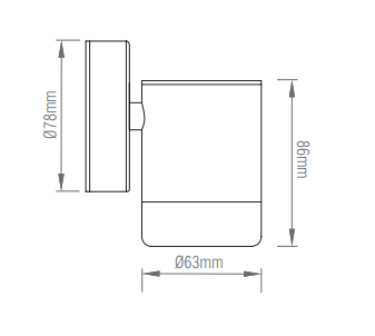 Saxby ST5009BK 7W Odyssey Black 1-Light Wall Light