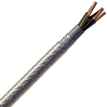100m of SY 5-Core 4.0mm Flexible Cable with Steel Wire Braid