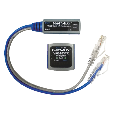 Netmux IP & PoE Port Multiplexer (Combiner - Splitter) (Vi00103RX+Vi00103TX)