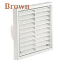 Manrose 1151B 100mm Fixed Louvre Grille - Brown