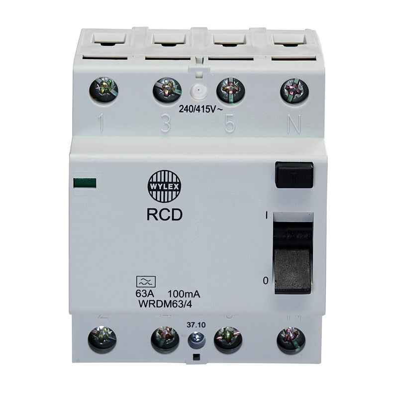 Wylex WRDM63-4 63A 100mA Type AC Four-Pole RCD